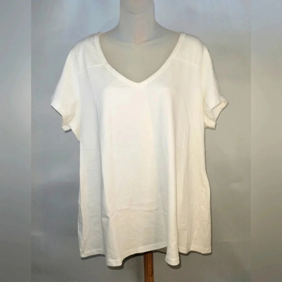 Form Free Tops - Vintage White Form Fit T-shirt Short Sleeve XXL